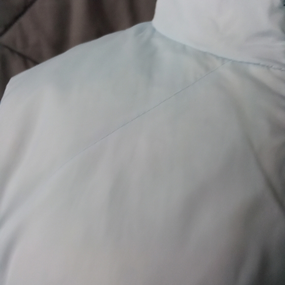 St. John's Bay Reversible Puffer Vest Light Blue & Grey Down Feathers Size Large - Picture 12 of 16